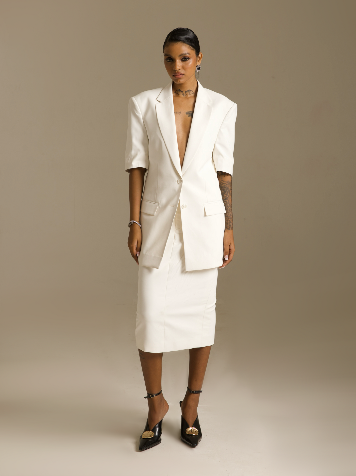 Ivory Blazer Set